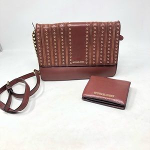 Michael Kors Brooklyn Gromet Crossbody Bag & Wallet